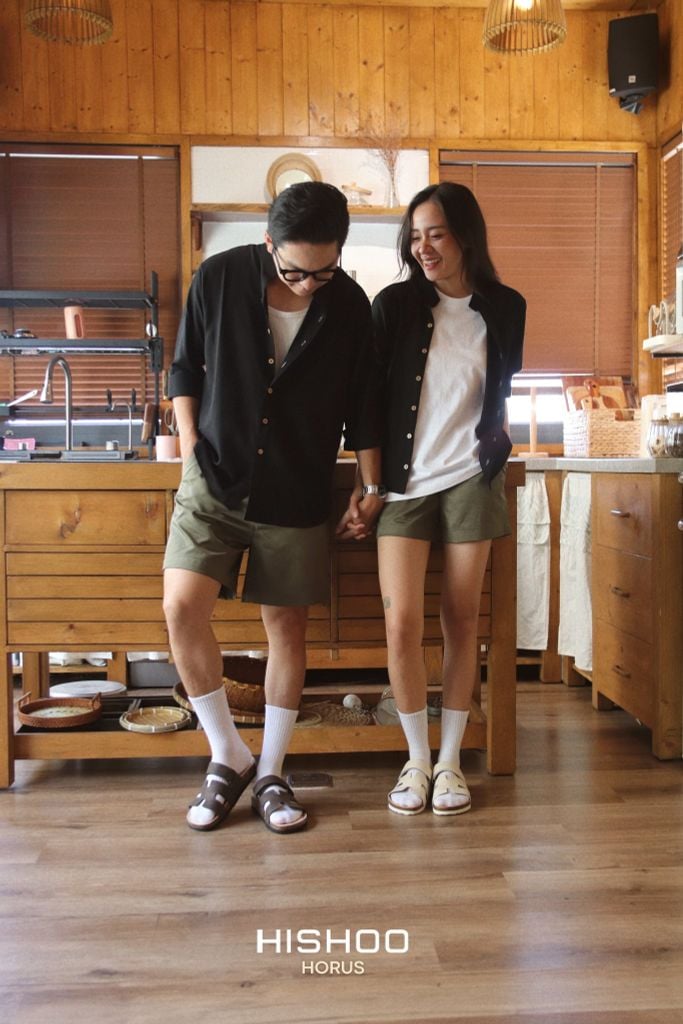 Dép đế trấu birken Chữ H Sandal quai ngang bản premium HISHOO B104