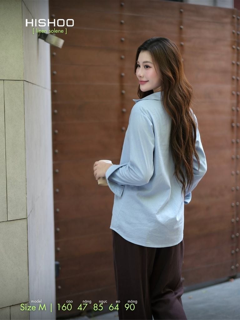 Quần dài Linen Nữ Lưng Thun, Hishoo basic mặc đi chơi, đi làm HISHOO Q3G001