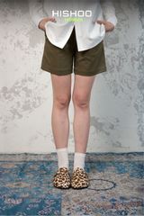 Dép đế trấu sục Boston quai ngang Bò sữa CowHide HISHOO H109