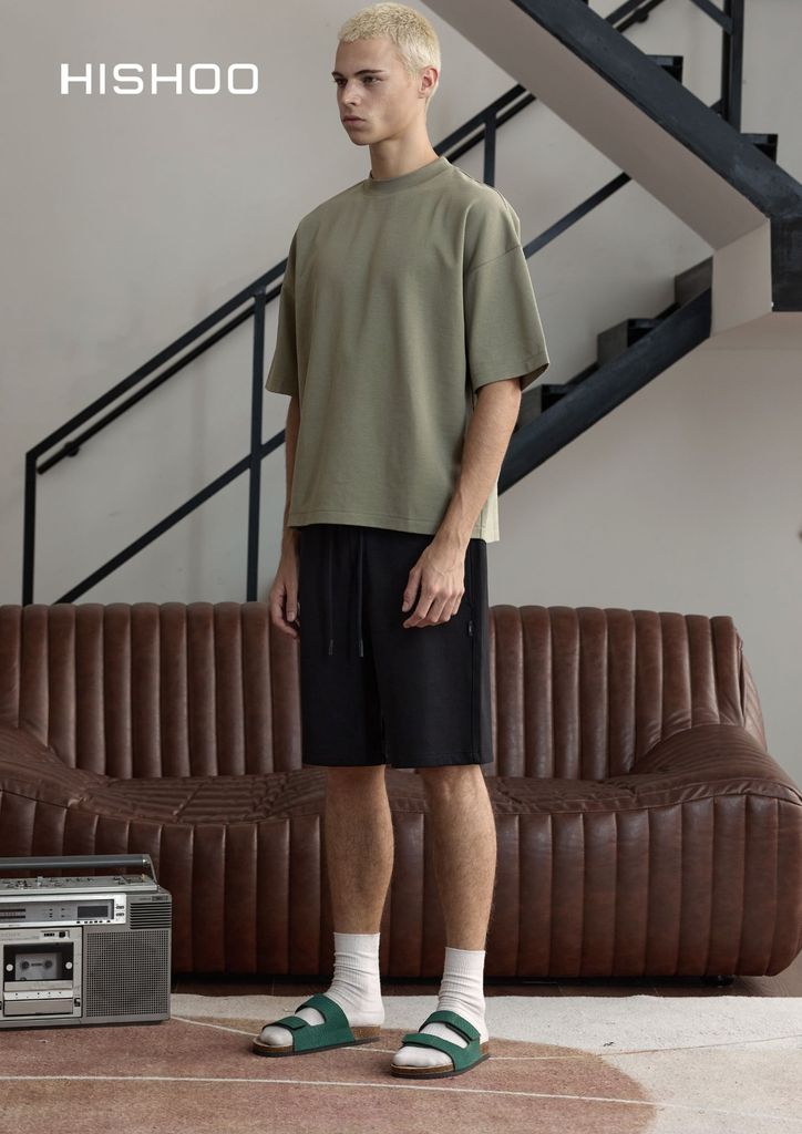 Dép đế trấu birken xé dán Green Croco Premium HISHOO B105