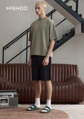 Dép đế trấu birken xé dán Green Croco Premium HISHOO B105