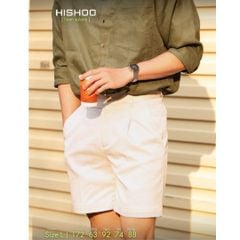 Quần short nam kaki Formax HISHOO Thoáng mát giữ form mặc đi chơi đi làm Q2T001