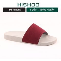 Dép quai ngang da bò Đỏ phấn HISHOO U111