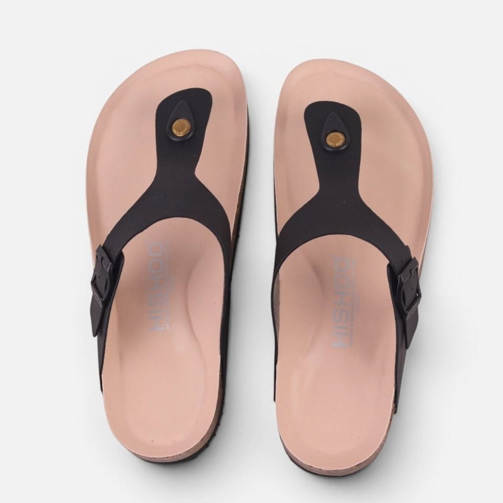 Dép đế trấu birken xỏ ngón premium HISHOO B116