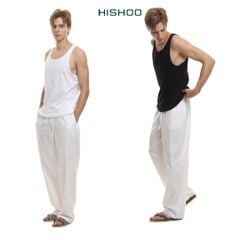 Quần dài nam Linen Solene HISHOO Thoáng mát giữ form mặc đi chơi đi làm Q3T001