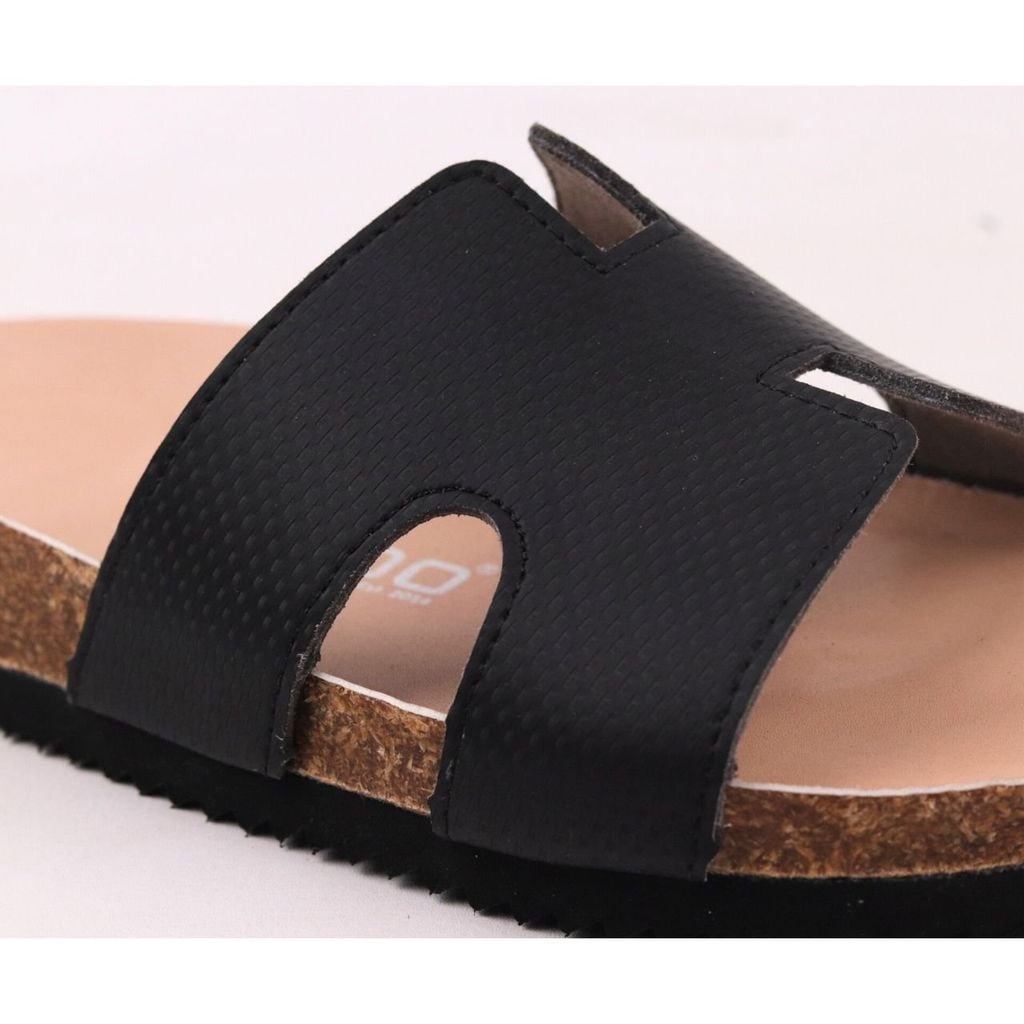 Dép đế trấu birken chữ H Crosshatch Premium HISHOO B095