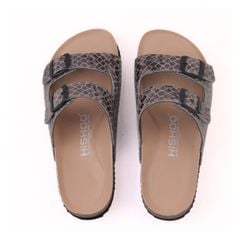 Dép đế trấu birken 2 khoá Vân Đá premium HISHOO B093