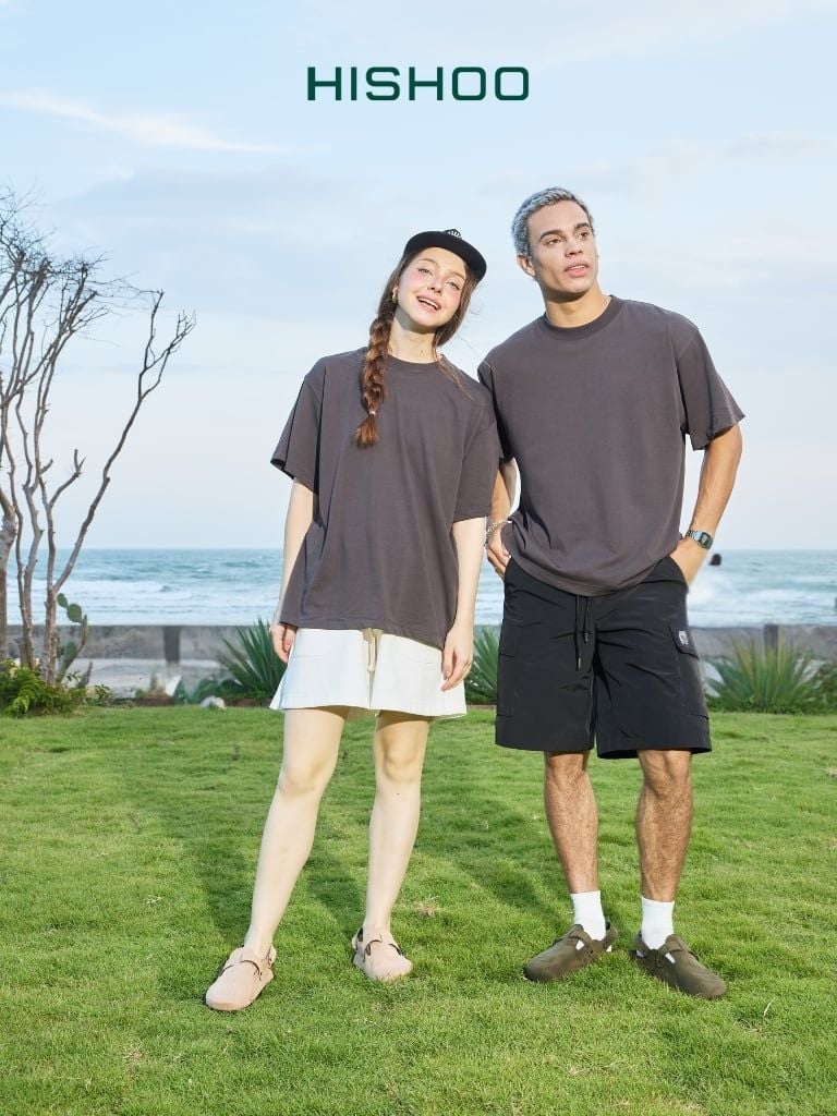 Dép đế trấu Sandal sục Boston Sandal quai ngang da lộn HISHOO R111