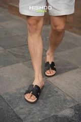Dép đế trấu birken chữ H premium HISHOO B095