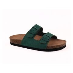 Dép đế trấu birken 2 khoá Green Croco Premium HISHOO H093