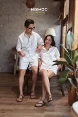 Quần short nam Linen Solene HISHOO Thoáng mát giữ form mặc đi chơi đi làm Q1T001