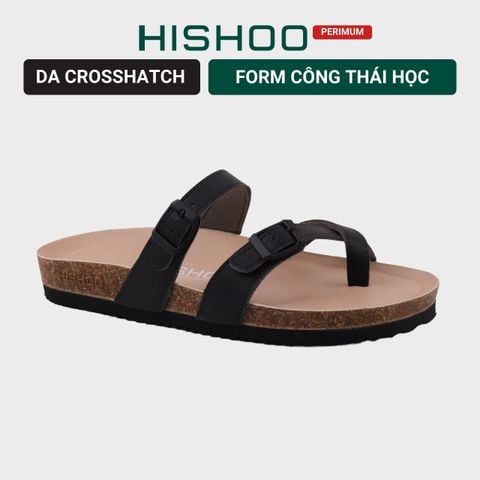 Dép đế trấu birken xỏ ngón Crosshatch Premium HISHOO B098