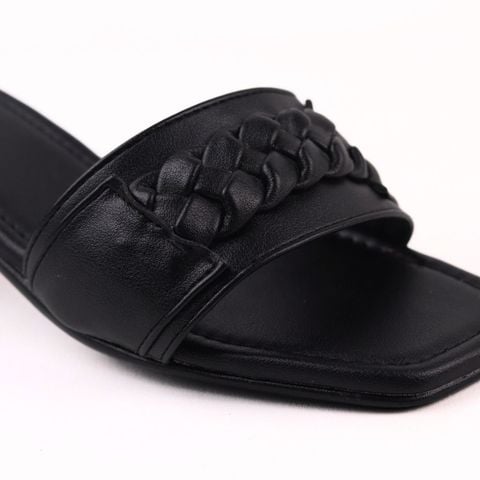 Giày Cao Gót 5cm Đế Vuông Quai Ngang Hishoo S054