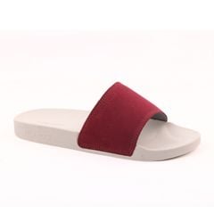 Dép quai ngang da bò Đỏ phấn HISHOO U111