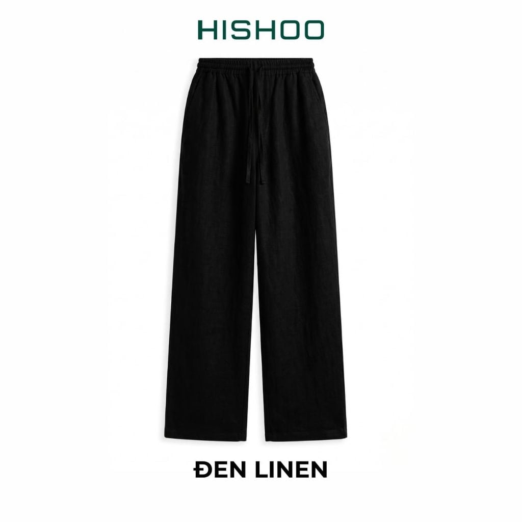Quần dài nam Linen Solene HISHOO Thoáng mát giữ form mặc đi chơi đi làm Q3T001