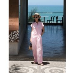 Quần dài Linen Nữ Lưng Thun, Hishoo basic mặc đi chơi, đi làm HISHOO Q3G001