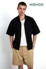 Áo Sơ Mi Nam Relax Form Rộng Linen Solene Vải Mềm Mát HISHOO AB001