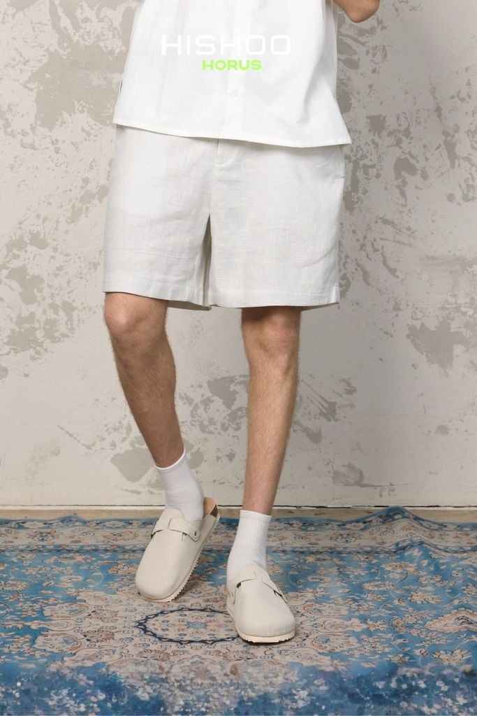 Dép đế trấu sục Boston quai ngang vân Craquelure Premium HISHOO B109