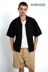 Áo Sơ Mi Nam Relax Form Rộng Linen Solene Vải Mềm Mát HISHOO AB001