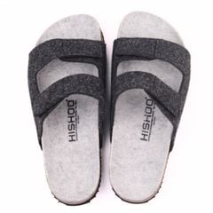 Dép đế trấu birken xé dán vải dạ Premium HISHOO B105