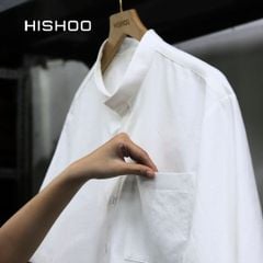 Áo Sơ Mi Nam Relax Form Rộng, Cổ Tàu Vuông, Lai Ngang Linen Solene Vải Mềm Mát HISHOO A1T002