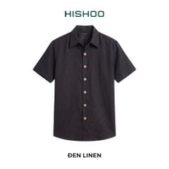 Áo Sơ Mi Nữ Nút GỗRelax Form Rộng, Cổ Thường, Lai Ngang Linen Solene Vải Mềm Mát HISHOO A1G003