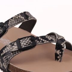 Dép đế trấu birken xỏ ngón da rắn Premium HISHOO B098