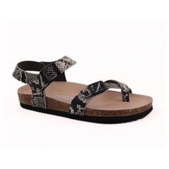 Dép đế trấu sandal birken xỏ ngón da rắn Premium HISHOO B118