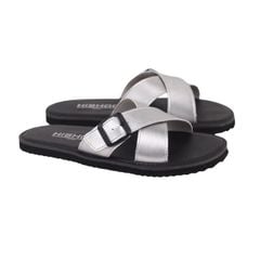 Dép lê bệt Daily Trek Sandal (Sandal đi bộ đường dài) Nam quai ngang chéo có khóa Bạc lót da premium Felix HISHOO P096