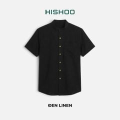 Áo Sơ Mi Nam Nút Gỗ Relax Form Rộng, Cổ Tàu Vuông, Lai Ngang Linen Solene Vải Mềm Mát HISHOO A1T002
