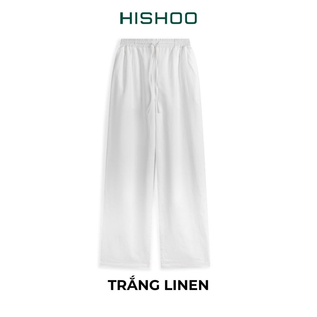 Quần dài nam Linen Solene HISHOO Thoáng mát giữ form mặc đi chơi đi làm Q3T001