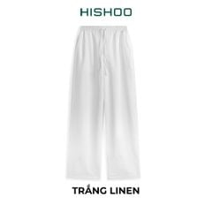 Quần dài nam Linen Solene HISHOO Thoáng mát giữ form mặc đi chơi đi làm Q3T001