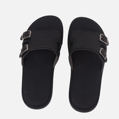 Dép lê bệt Nam quai ngang 2 khóa lót da premium Manto 6 HISHOO W004