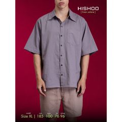 Áo Sơ Mi Nam Relax Form Rộng, Cổ Thường, Lai Ngang Linen Solene Vải Mềm Mát HISHOO A1T003