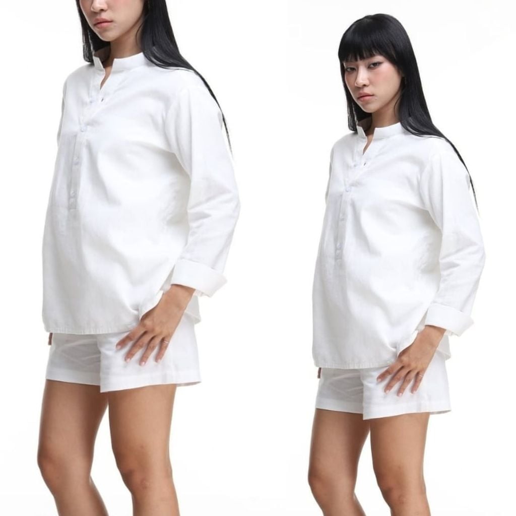 Quần short nữ Linen Solene HISHOO Thoáng mát giữ form mặc đi chơi đi làm Q1G001