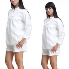 Quần short nữ Linen Solene HISHOO Thoáng mát giữ form mặc đi chơi đi làm Q1G001