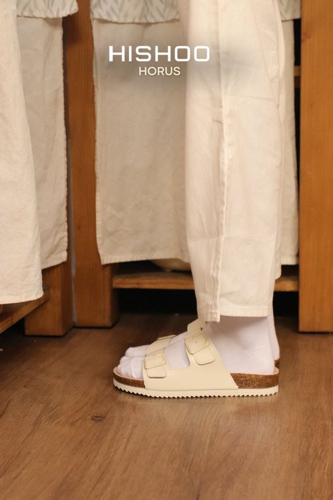 Dép đế trấu birken 2 khoá premium HISHOO B093