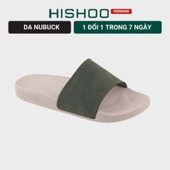 Dép quai ngang Nubuck Xanh rêu HISHOO U111