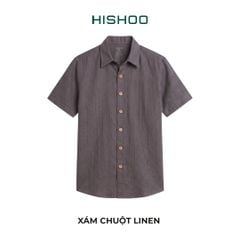 Áo Sơ Mi Nữ Nút GỗRelax Form Rộng, Cổ Thường, Lai Ngang Linen Solene Vải Mềm Mát HISHOO A1G003