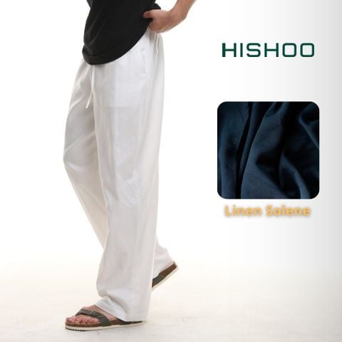Quần dài nam Linen Solene HISHOO Thoáng mát giữ form mặc đi chơi đi làm Q3T001