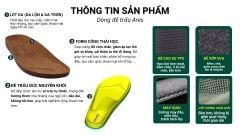 Dép đế trấu sục Boston quai ngang Kem da saffiano  HISHOO R109