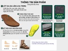 Dép đế trấu birken quai ngang 2 khóa MẶT ĐEN da SAFFIANO Hishoo M093