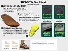 Dép đế trấu birken xé dán MẶT ĐEN da SAFFIANO Hishoo M105