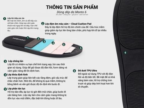 Dép lê bệt Nam quai ngang 1 khóa da lộn lót da premium Manto 6 HISHOO K113