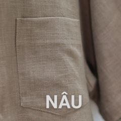 Áo Sơ Mi Nam Relax Form Rộng, Cổ Thường, Lai Ngang Linen Solene Vải Mềm Mát HISHOO A1T003