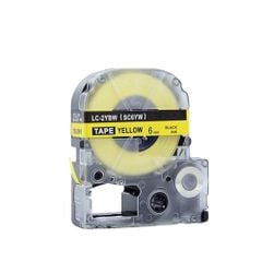 Nhãn in Tepra 6mm - Đen/vàng