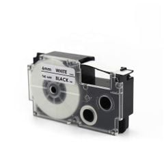 Nhãn in Tepra 6mm – Đen/Trắng