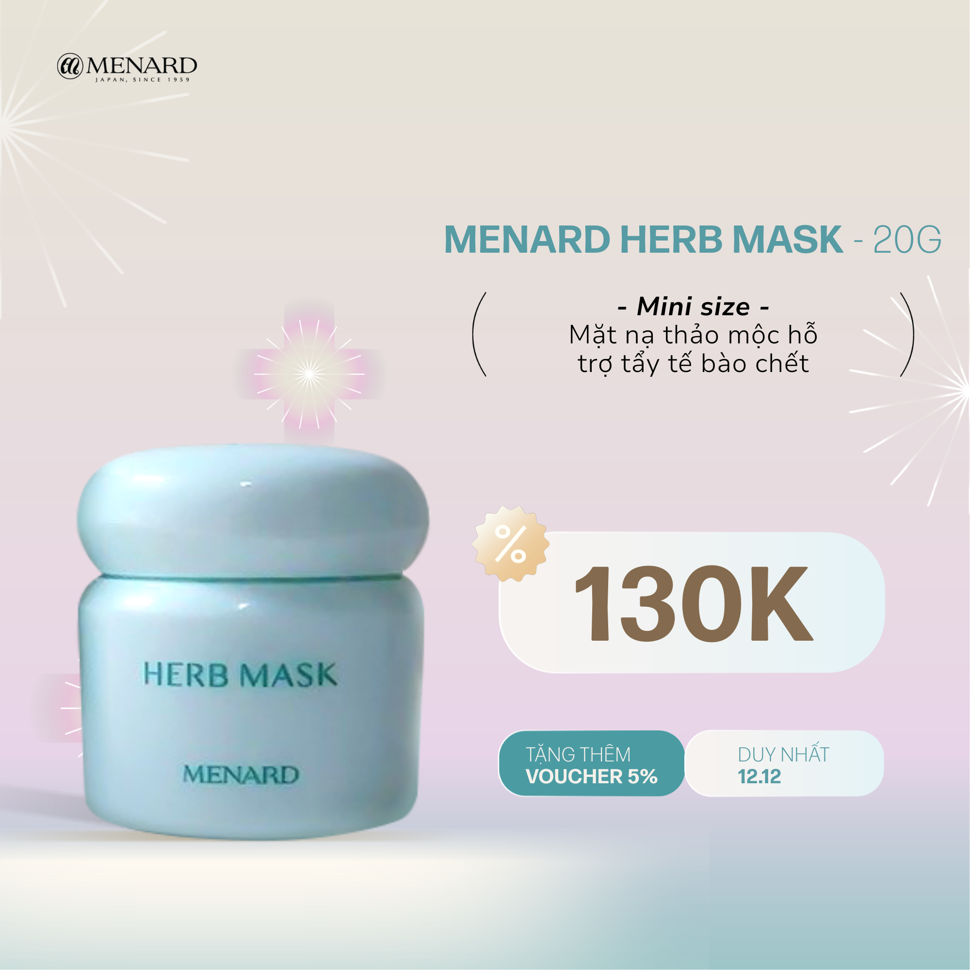 Herb Mask AK Mini bottles giảm 60% – Menard