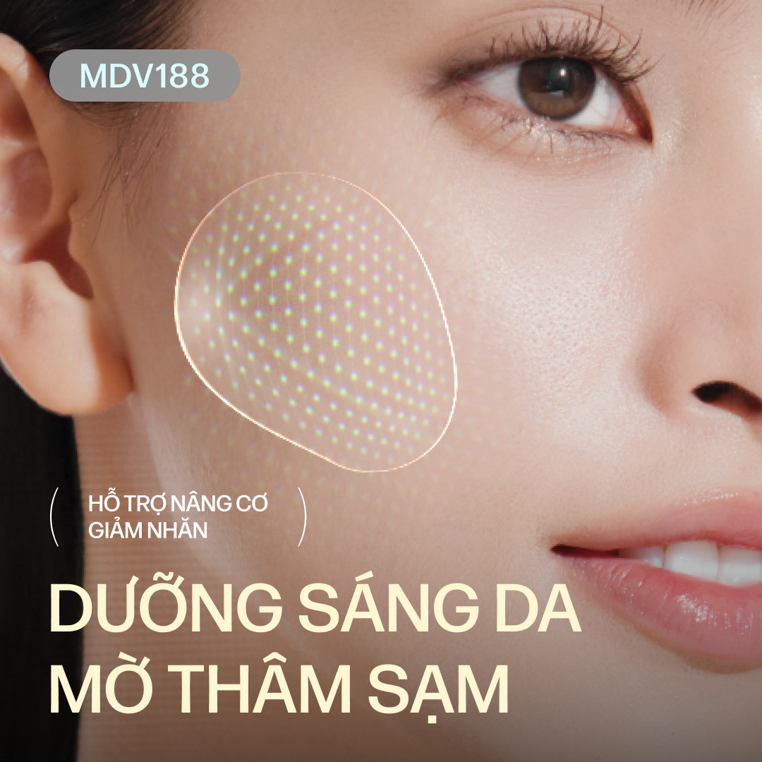  MDV188 Chiến lược trẻ hóa, dưỡng sáng và ngừa nám đa tầng, ứng dụng chu trình sinh học tế bào gốc và tế bào da 