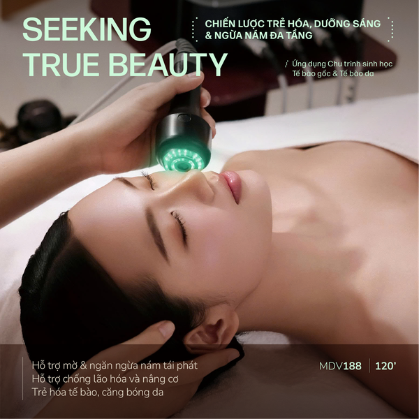  Chiến lược trẻ hóa, dưỡng sáng và ngừa nám đa tầng, ứng dụng chu trình sinh học tế bào gốc và tế bào da (SPAMDV188) 